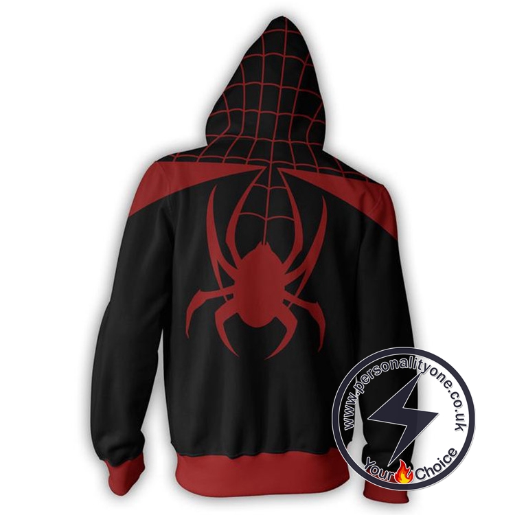 Spiderman Ultimate Spiderman Miles Morales Zip Up Hoodie Jacket